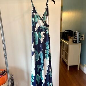 Tropical Print Maxi Dress